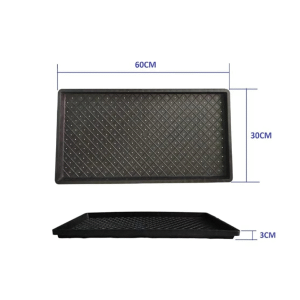 3-Tray Microgreens Growing Set (1 Top Tray, 1 Bottom Tray without Holes, 1 Middle Tray with Holes)
